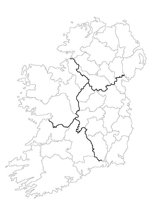 map of ireland with counties in irish. I want a Ireland map of to