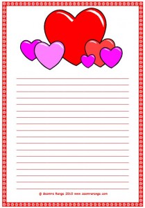 valentine_border_04 Valentine Lined Page #4