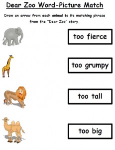 Dear Zoo Word Picture Match 02