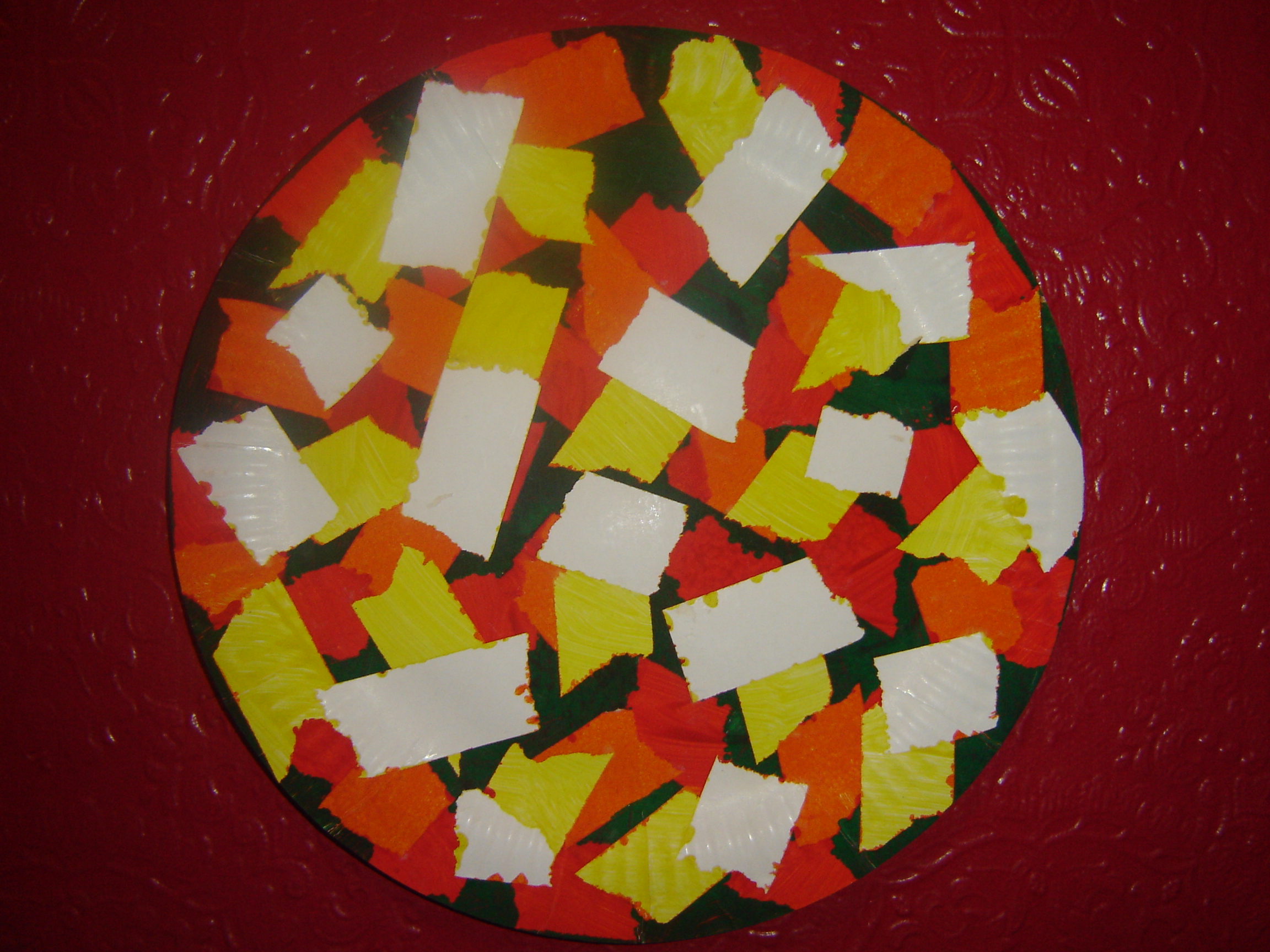 Patterned Paper Plate Art