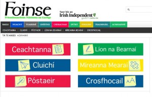 Acmhainní don Ghaeilge ó Foinse