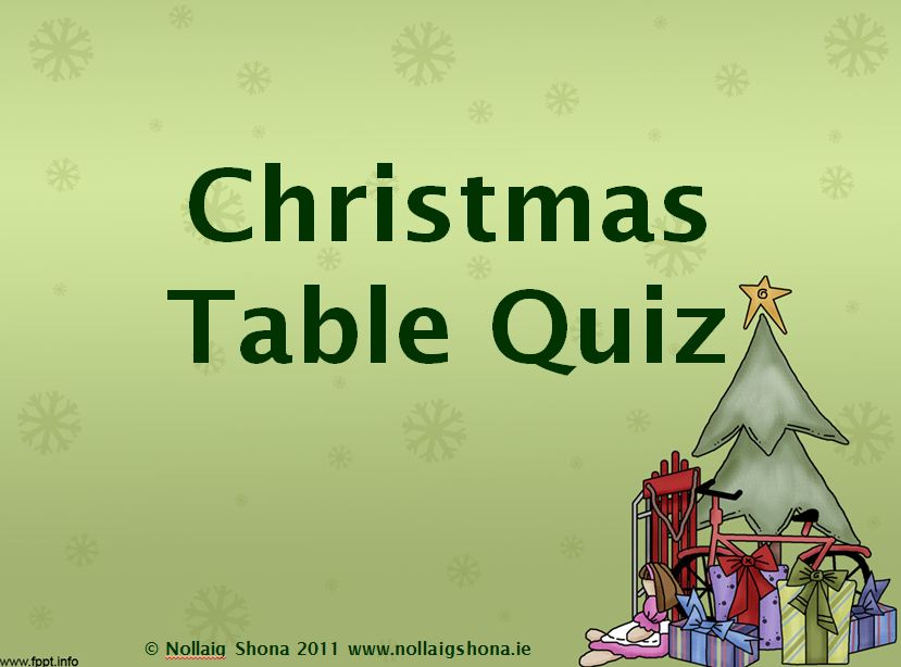 Seasonal Table Quizzes Seomra Ranga