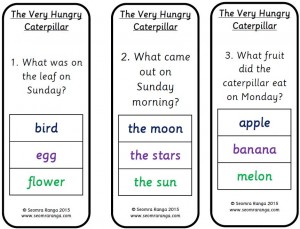 Peg Comprehension: The Very Hungry Caterpillar
