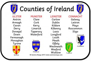 Counties of Ireland Word Mat