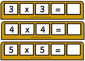 Square Numbers Cards