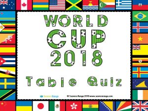 World Cup 2018 Table Quiz