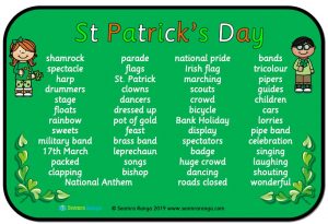 St. Patrick’s Day Word Mat