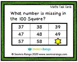 Maths Task Cards – 100 Square 02