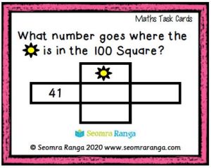 Maths Task Cards – 100 Square 04