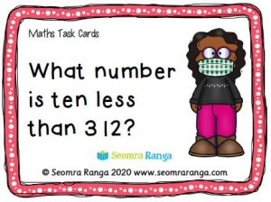 Maths Task Cards – Ten Less 02