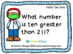 Maths Task Cards – Ten More 02