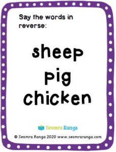 English Task Cards – Word Reversals 02