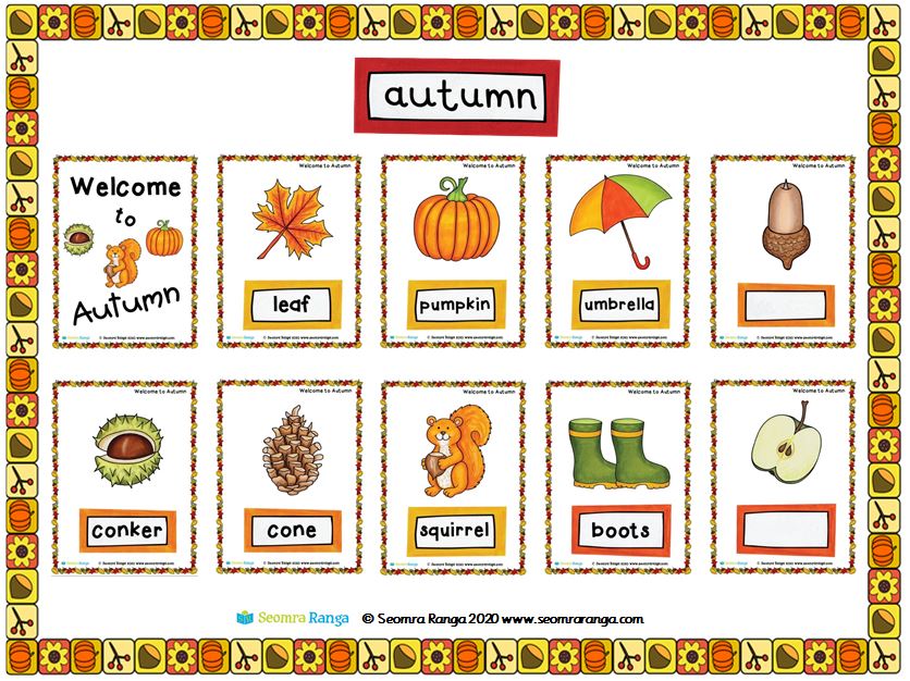 Autumn Vocabulary Posters