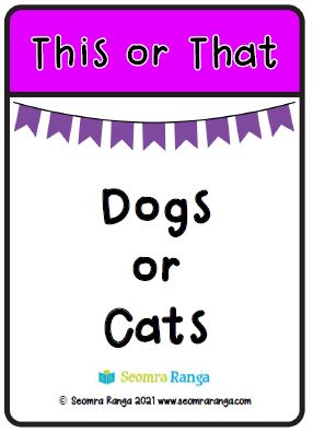 English Task Cards – This or That 01