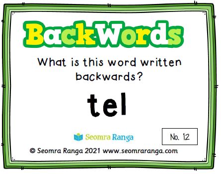 English Task Cards – Backwords 01 (Free Version)