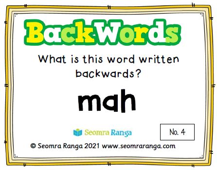 English Task Cards – Backwords 02
