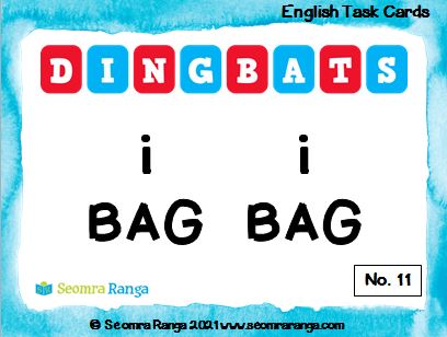English Task Cards – Dingbats 01