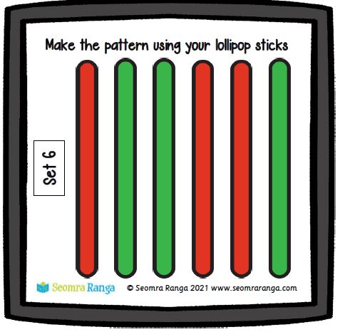 Maths Task Cards – Lollipop Patterns 01