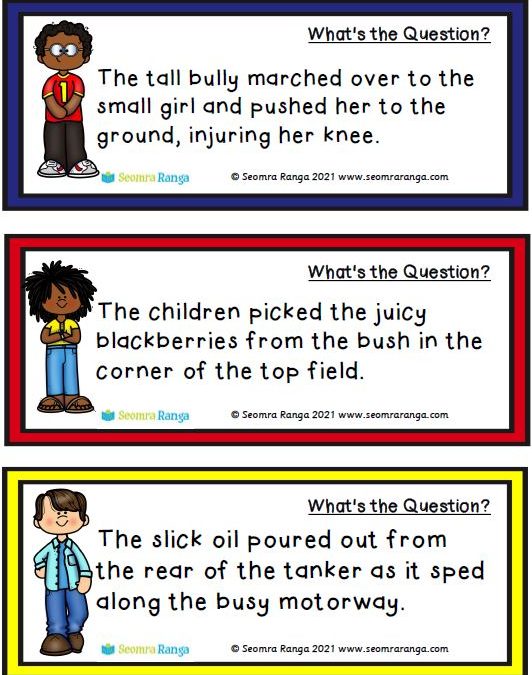 English Task Cards – What’s the Question 02