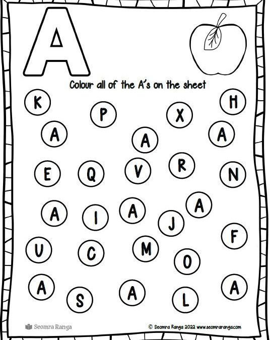 Alphabet Worksheets Book (Upper Case)