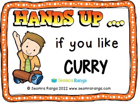 English Task Cards – Hands Up 01
