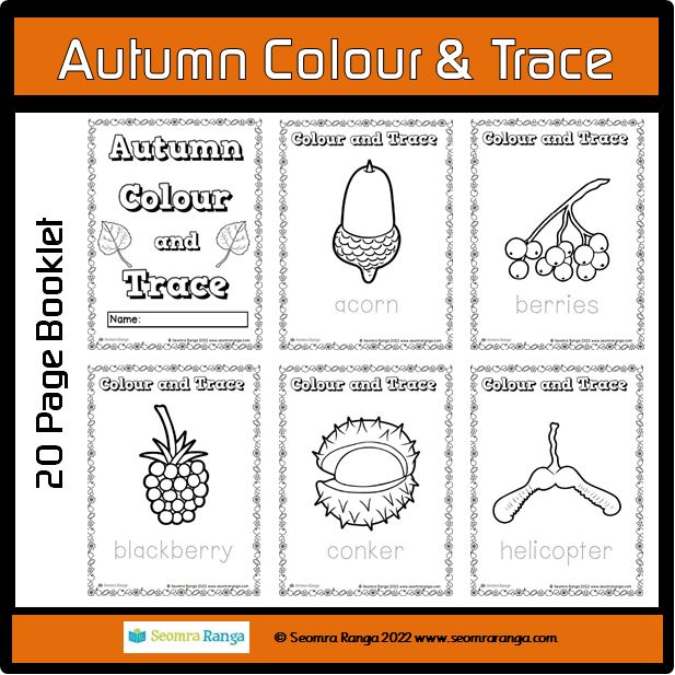 Autumn Colour and Trace Booklets