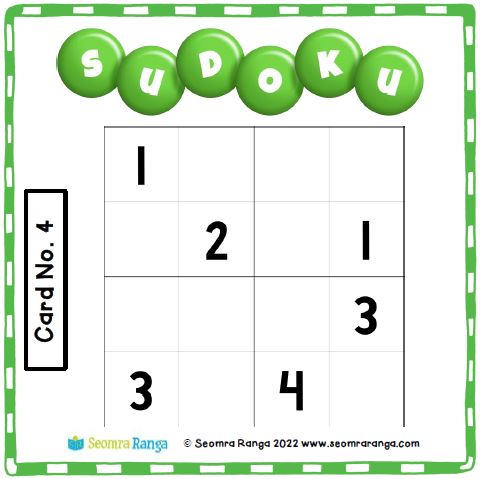 Maths Task Cards – Sudoku 02