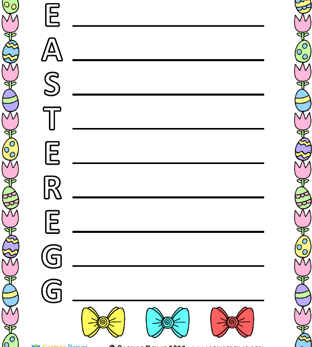 Easter Acrostic Poetry Templates