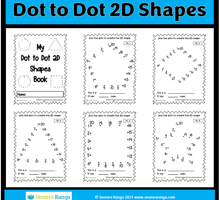 Dot to Dot 2D Shapes Booklet