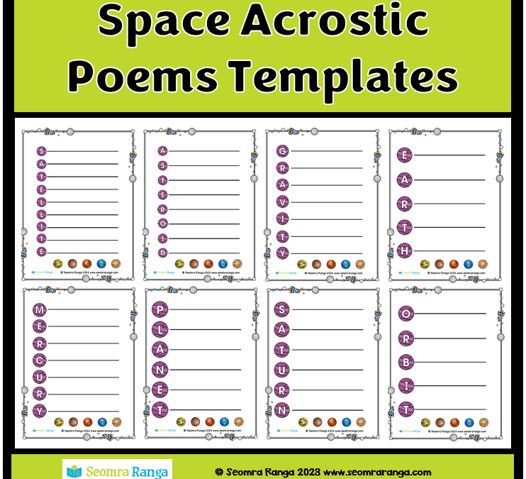 Space Acrostic Poems Templates