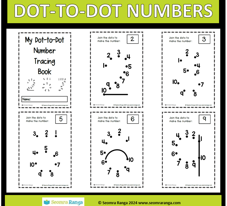 Dot-to-Dot Number Tracing Book