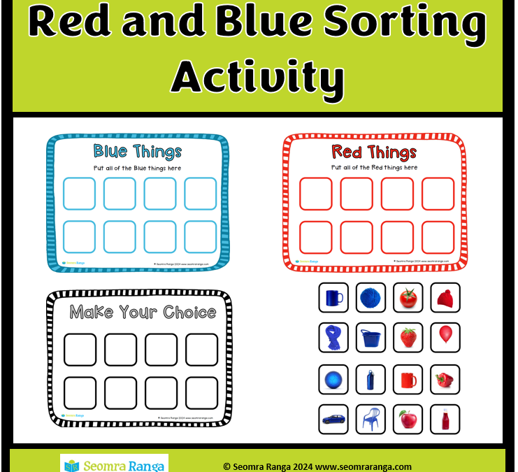 Red and Blue Sorting Activity
