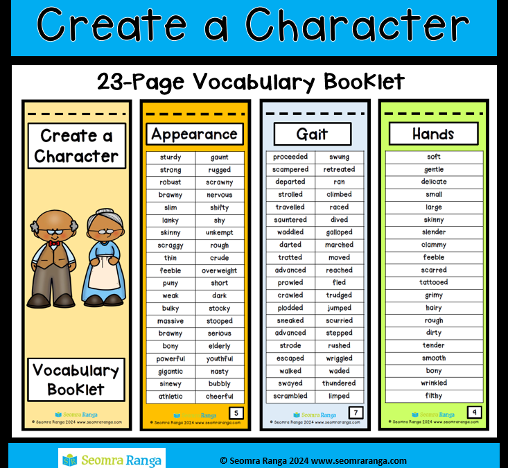 Create a Character Vocabulary Booklet