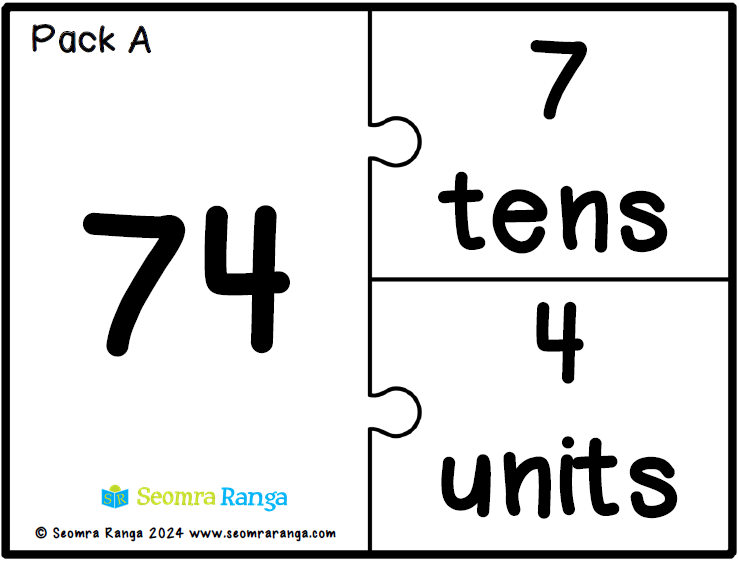 Place Value Tens and Units Puzzles