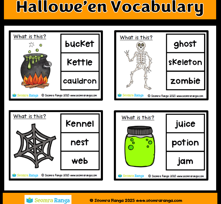 Peg Hallowe’en Vocabulary