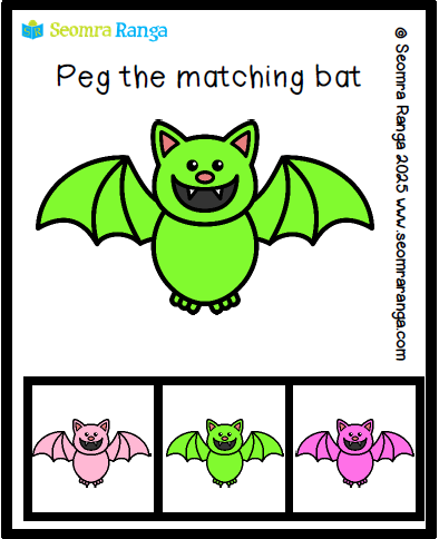 Peg Hallowe’en Matching Bats