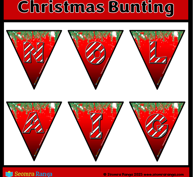 Christmas Bunting 01 (Gaeilge)