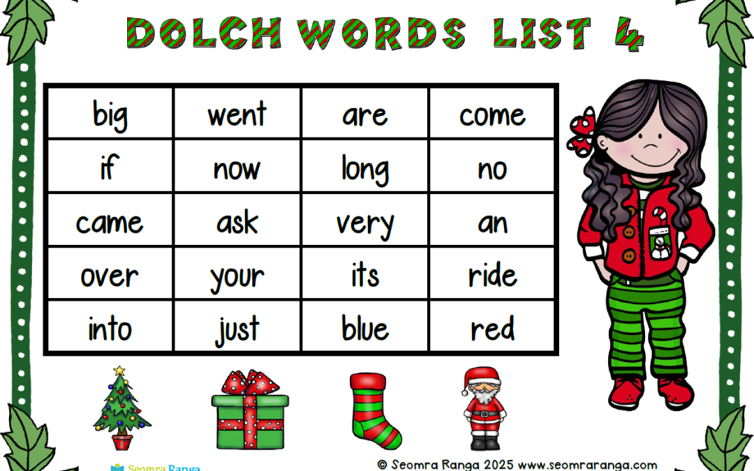 Christmas Dolch Word Mats