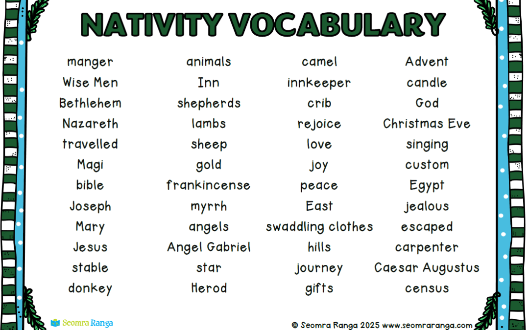 Nativity Vocabulary Word Mat