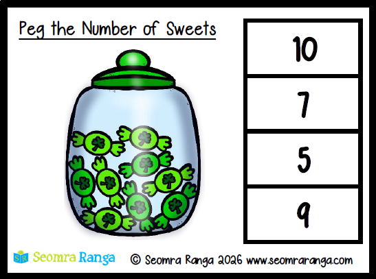 Peg Counting St. Patrick’s Sweets