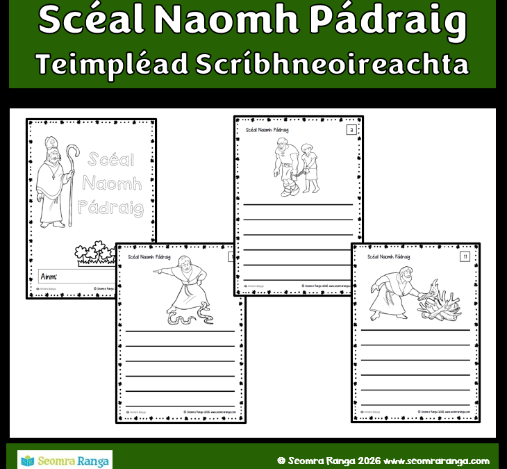 Scéal Naomh Pádraig – Teimpléad Scríbhneoireachta