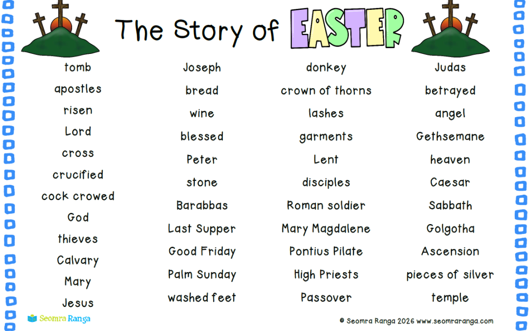 The Story of Easter Word Mat
